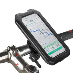 Durable 360° Rotating Waterproof Phone Holder (Handlebar Black)