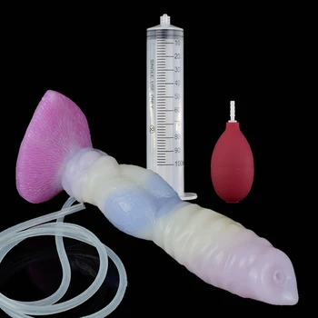 Animal Dildo With Sucker Wolf Knot G-spot Clitoral Stimulator Squirting Ejaculation Penis Cock Dildo For Girls Adult Products 5