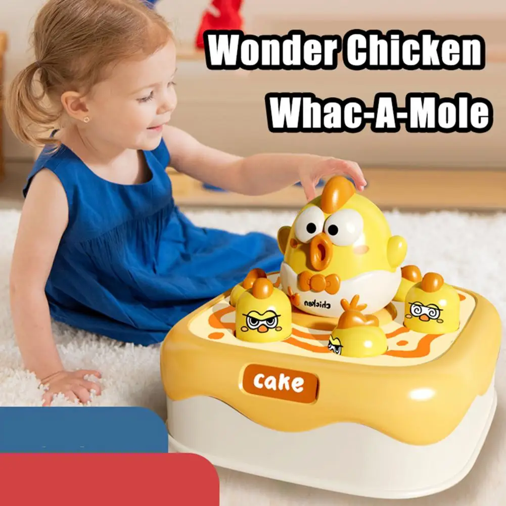 Yellow Chicken Board Game Educational Cartoon Chicken Cake Board Game for Toddlers Hand-eye Coordination Toy with for Boys