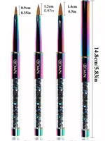 3D Kolinsky Nail Brush,Colorful Metal Handle 2