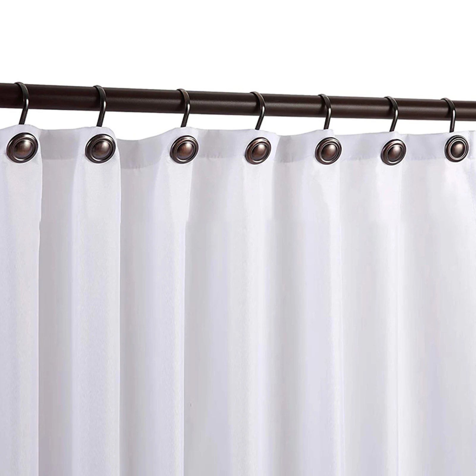 12pcs Bathroom Curtain Hook Premium Metal Sliding Shower Hooks for Home Bathroom Accessories
