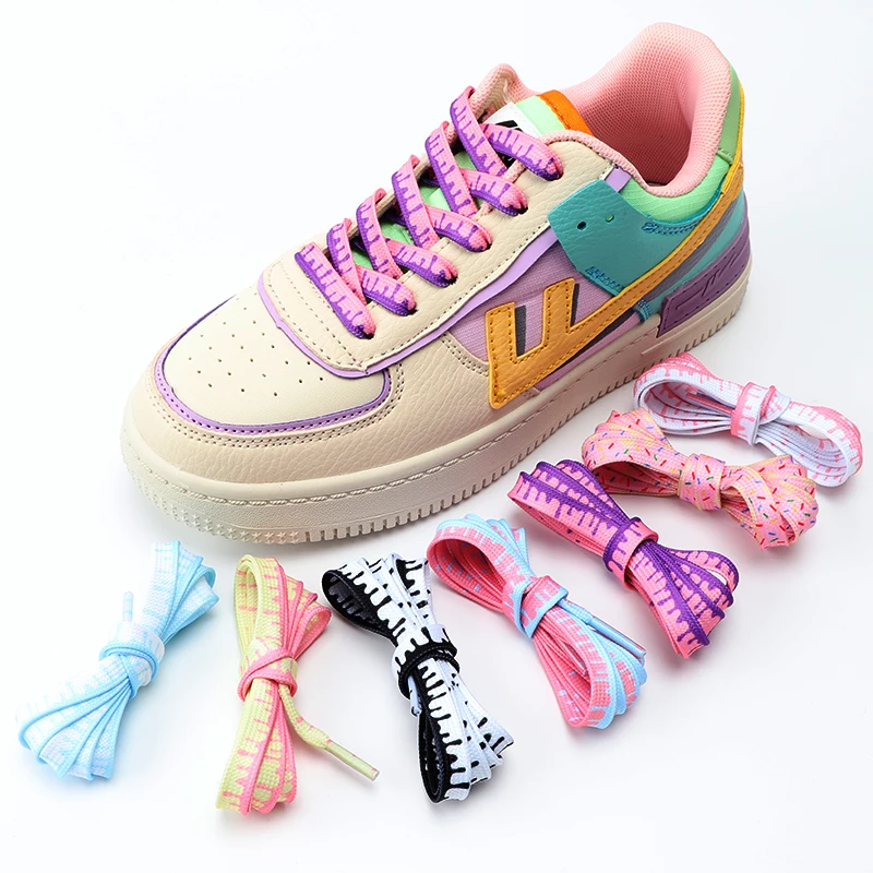 

1 Pair Of Colored Shoelaces For Sneakers Flat Shoe Laces Young Men And Women Leisure Canvas shoes Accessories Shoelace