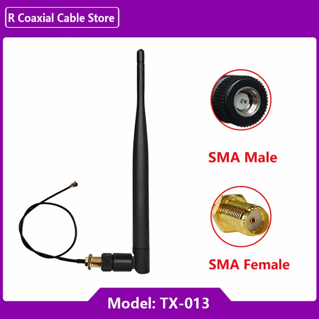 1Set 2.4G Antenna 5DB RP SMA Male WIFI 2400MHz u.fl IPX IPEX1 Female  pigtail Extension RF 1.13mm Cable Module Antenna