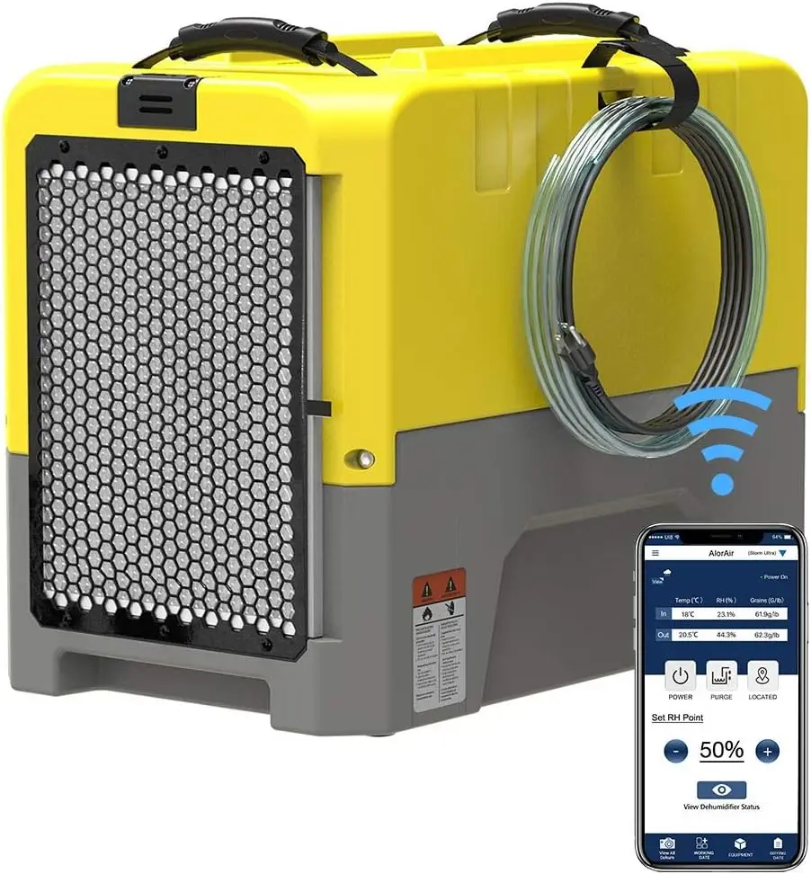 

ALORAIR 180PPD Commercial Dehumidifier for Crawl Space & Basement, Wi-Fi APP Controls with Pump, Capacity up to 85 PPD at