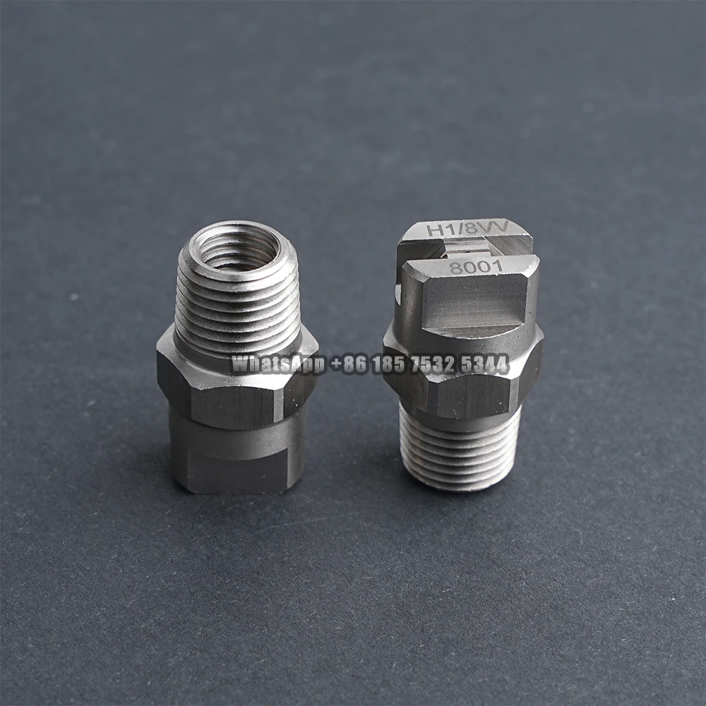 SS304 High pressure 1/8“ 1/4"  Flat Fan Spray Nozzle, Industrial / Factory Cleaning, Dust Removal Nozzle Washing, 11001 9502 800 5