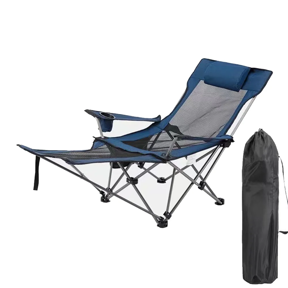 Silla de campamento plegable para respaldo, cama portátil para siesta, Camping al aire libre, pesca, salón de playa plegable