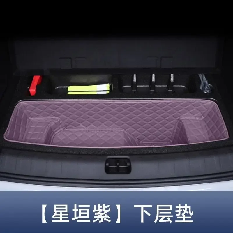 Tapis De Coffre En Cuir Pour Voiture Leapmotor C10 2024, Tapis De Protection De Coffre Arrière Personnalisé, Accessoires Imperméables,C Black Beige