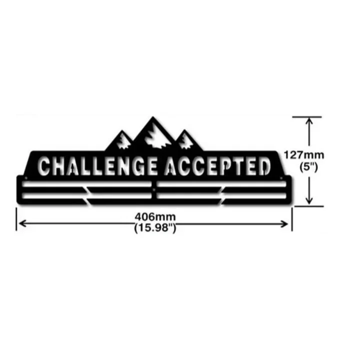 Premium Matt Black Metal Sports Medal and Football Display Rack Wall Mount
