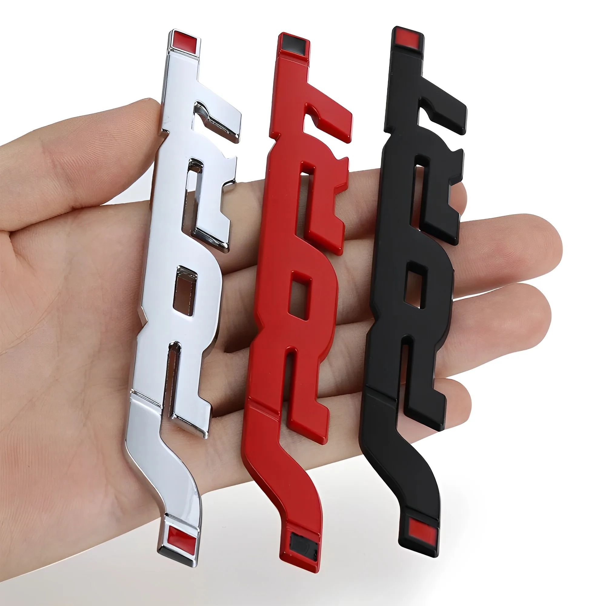 

3D Car Sticker Metal Chrome Black Auto Trunk Racing Sport Word Letter Logo Emblem Badge Decal Car Styling Decor Car Accessories