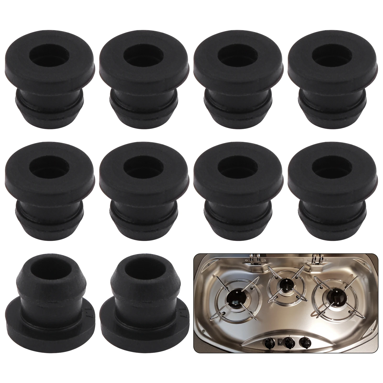 RV Stove Grommet 10pcs Top Domestic Effective Reduce Scratches Heat Resistant RV Stove Grommet rv stove grommet