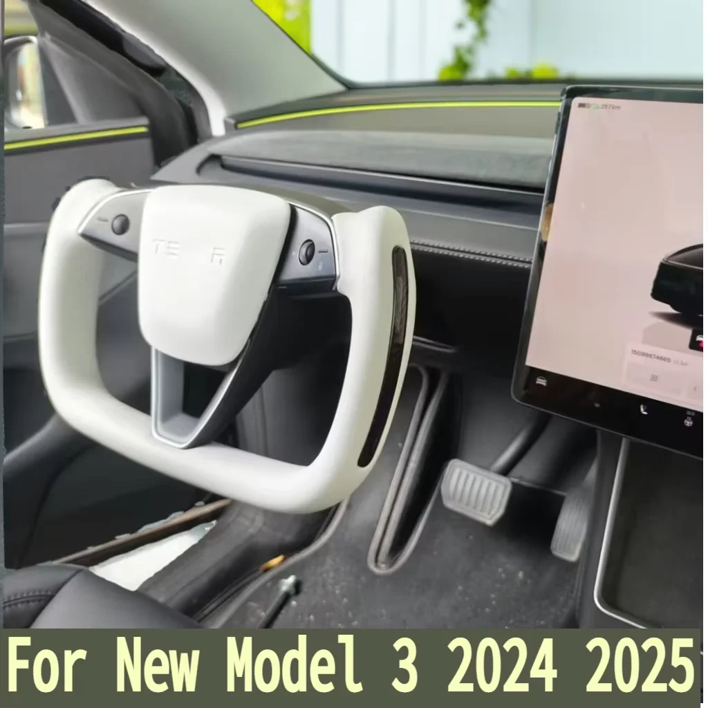 テスラ Tesla ハンドル 2025 テスラ モデル3 ハイランド 2025 ヨークハンドル ヨークステアリング