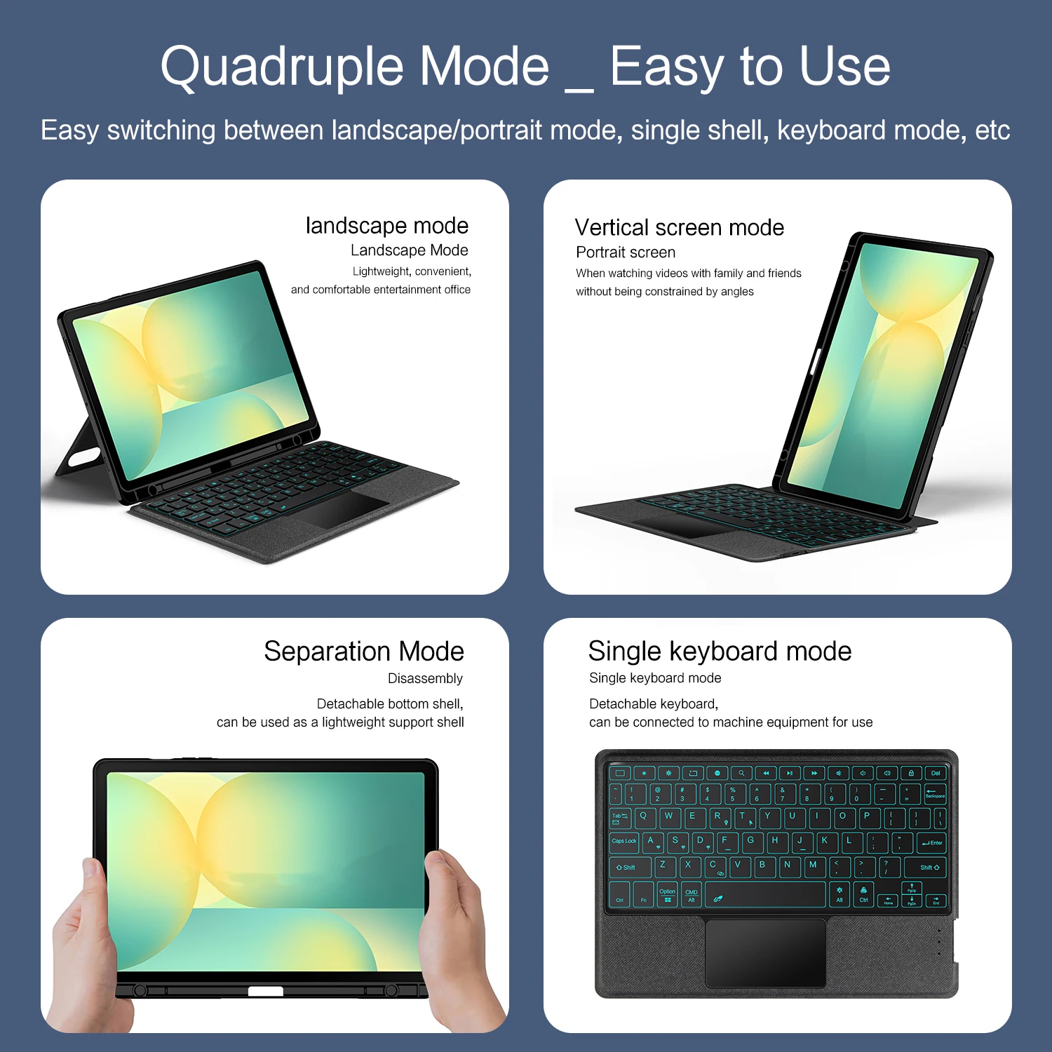 Premium Magic Keyboard Case for Samsung Galaxy Tab 10.9 Tablet - Smart Protective Cover