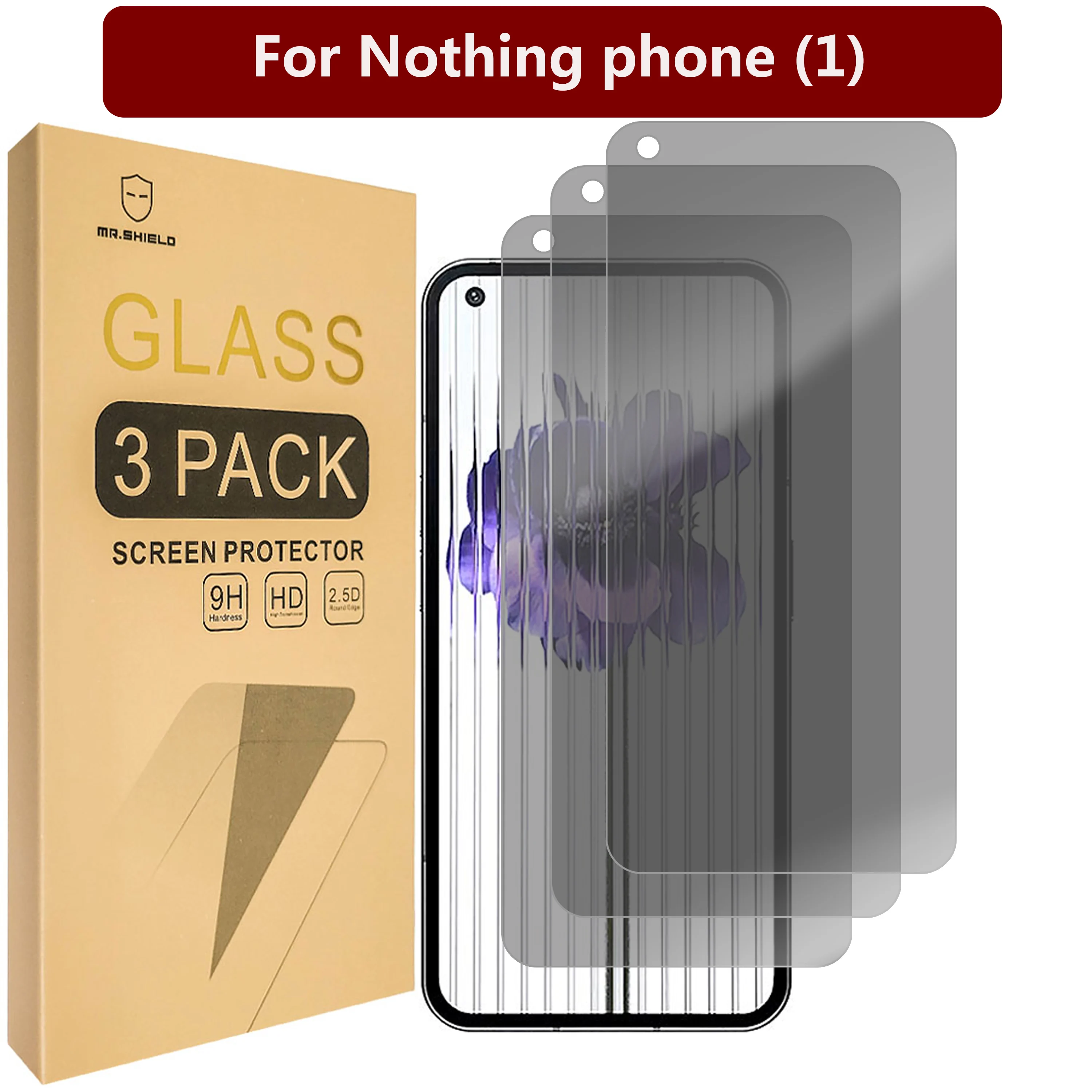 

Mr.Shield [3-Pack] Privacy Screen Protector For Nothing phone (1) [Tempered Glass] [Anti Spy] Screen Protector