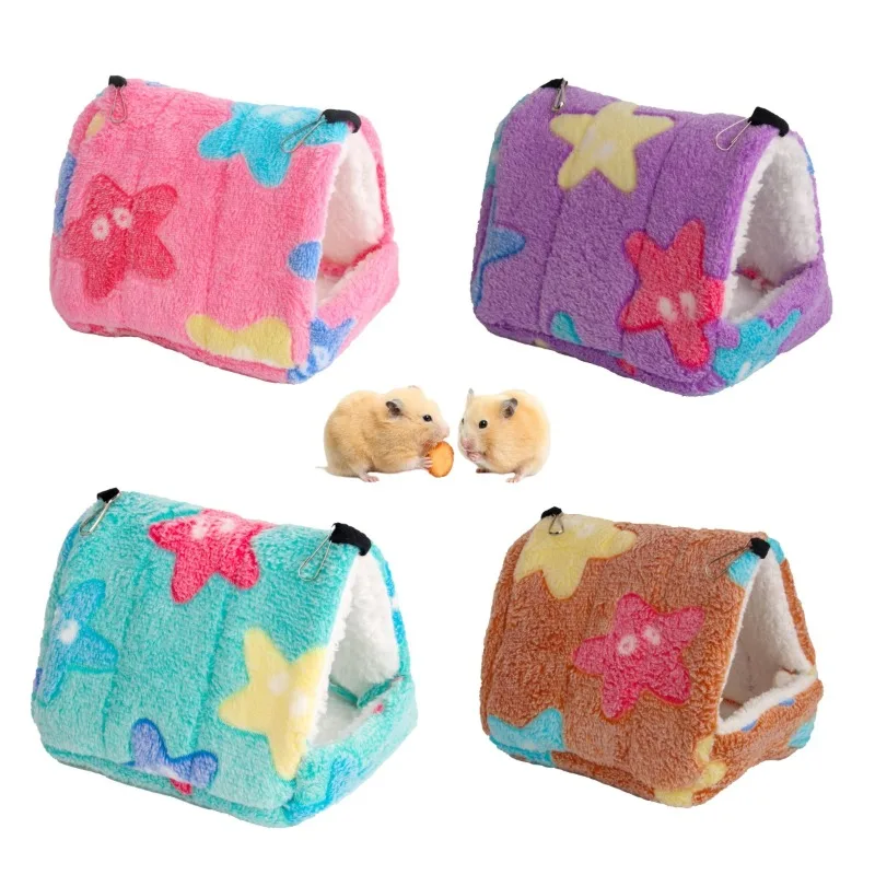 Plush Pet Hamster Nest for Birds House Warm Comfortable Winter Parrot Hammock Cave Cage Hut Tent Pet Bird Cage Accessories