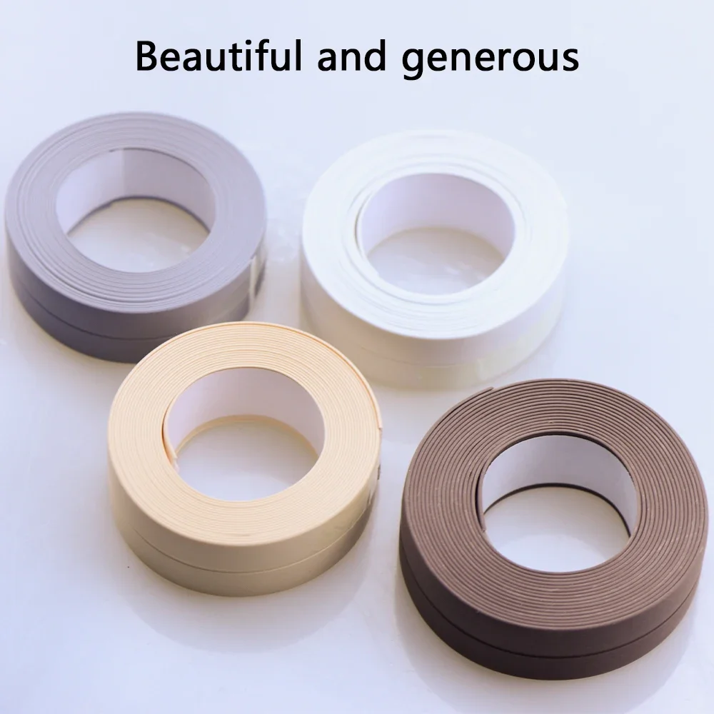 Description Picture 5 of item1m/3.2m PVC Waterproof Sealing Tape for Bathroom Sink, Shower, Bathtub and Toilet - Self Adhesive Wall Sticker