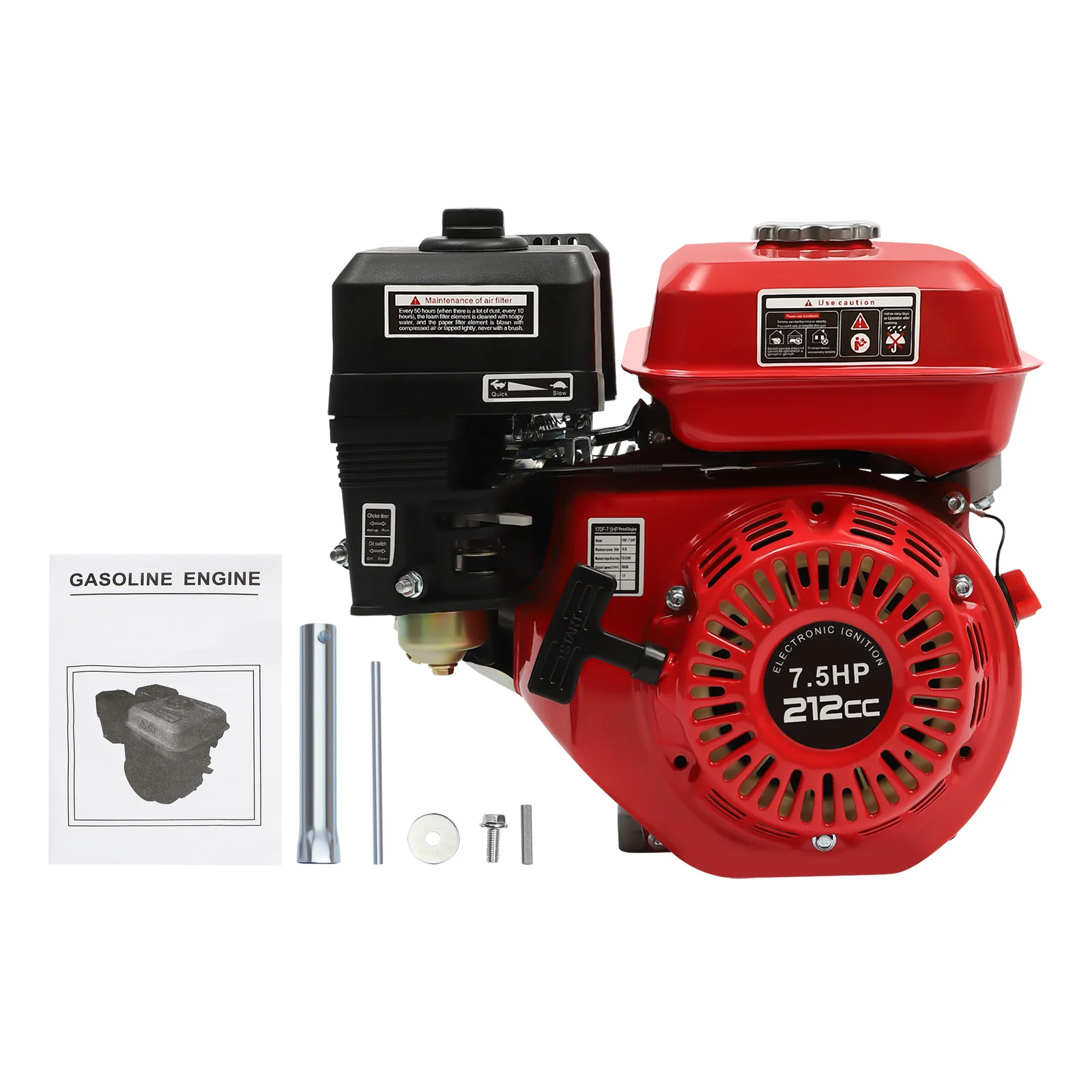 単気筒ガソリンエンジン,4ストローク,5.1kw,7.5hp,3600 rpm,ohv