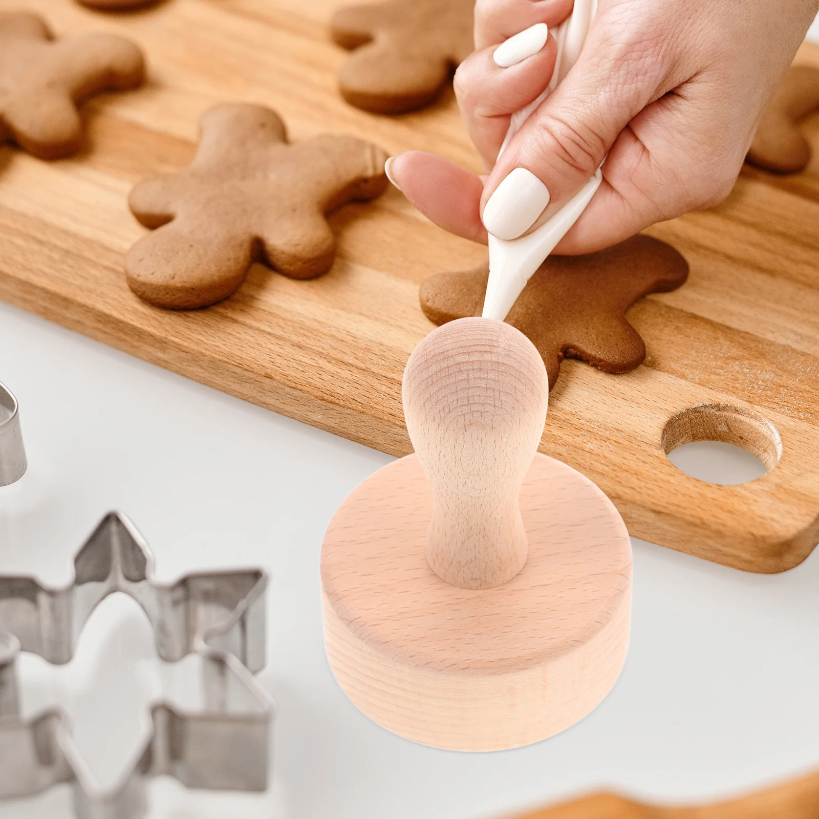 3 Stück Eierkuchenform Aus Holz – Teigstampfer Für Törtchen, Muffins, Käsekuchen, Vielseitiges Backwerkzeug
