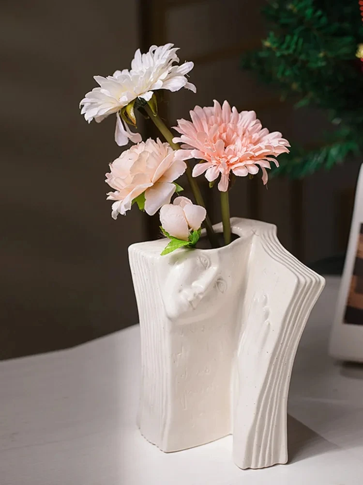 

Ceramic Bookshelf, Creative Human Vase, Home Bookshelf, Desktop Storage, Office Bookshelf