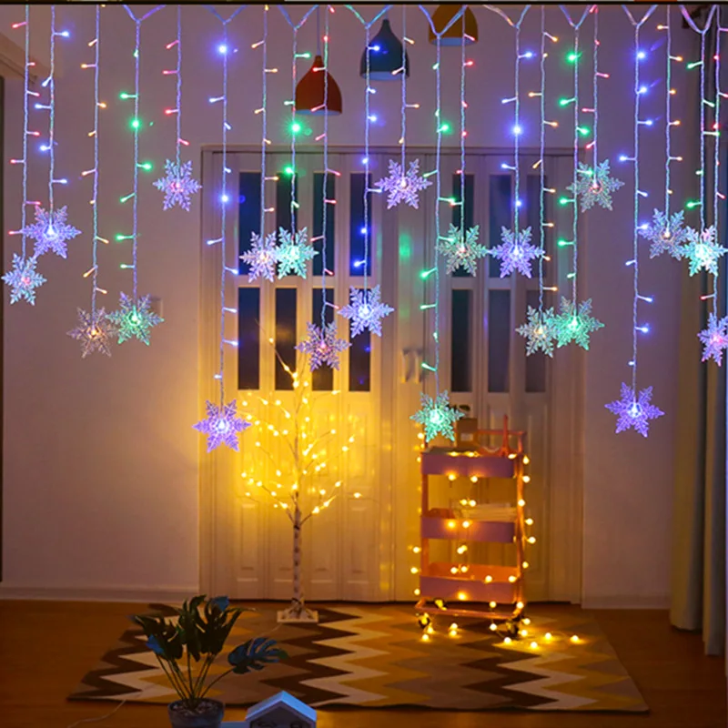 Rideau lumineux LED EID, lune, étoile, décoration féerique pour jardin,  noël, fête de mariage, éclairage de rue, Patio, vacances - AliExpress