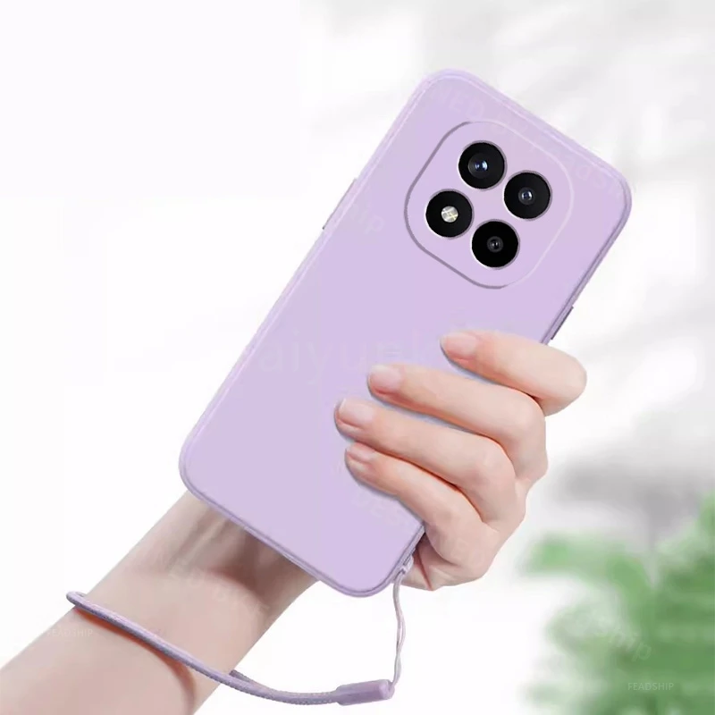 Premium Silicone Luxury Phone Case with Screen Protector Film, Soft Cover