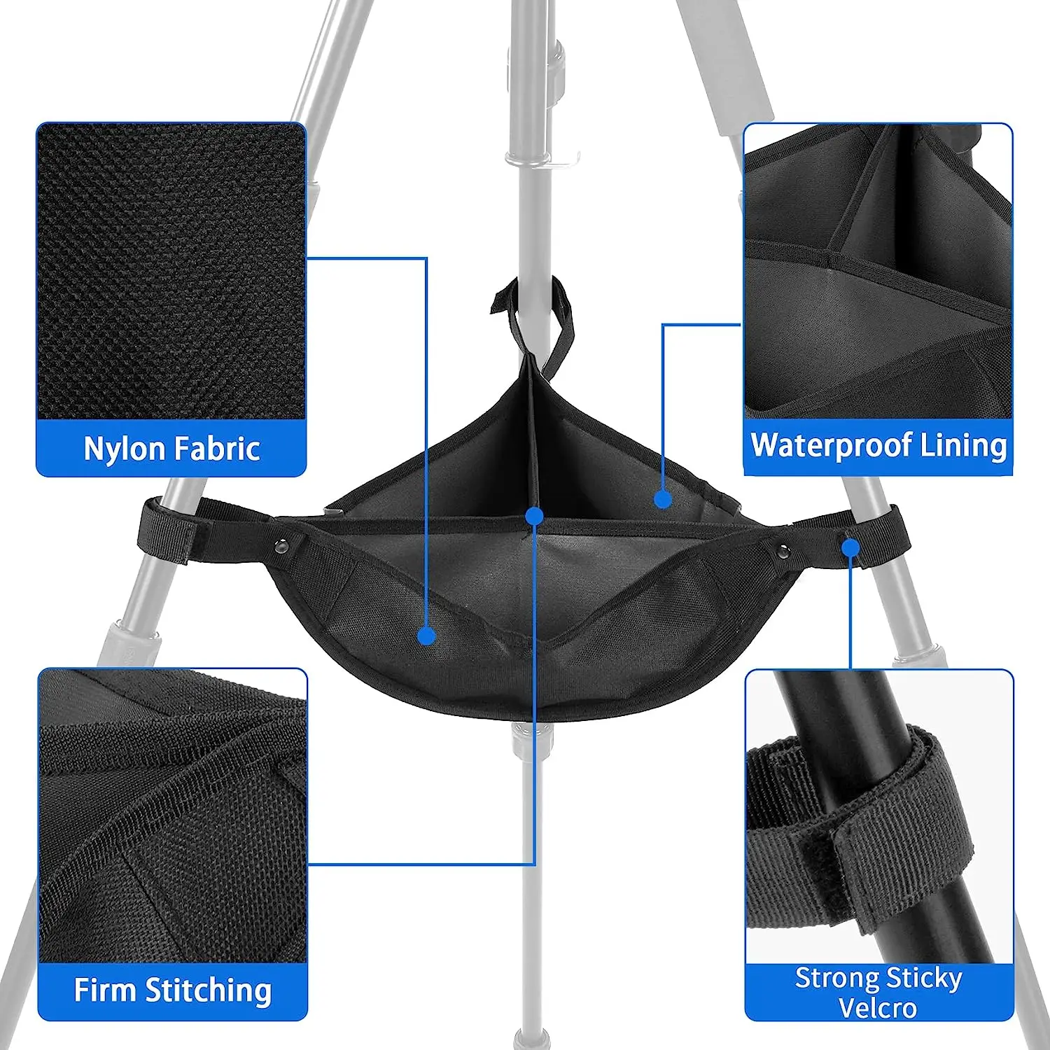 Selens Tripod Weight Bag Black Durable Tripod Stone Bag Universal