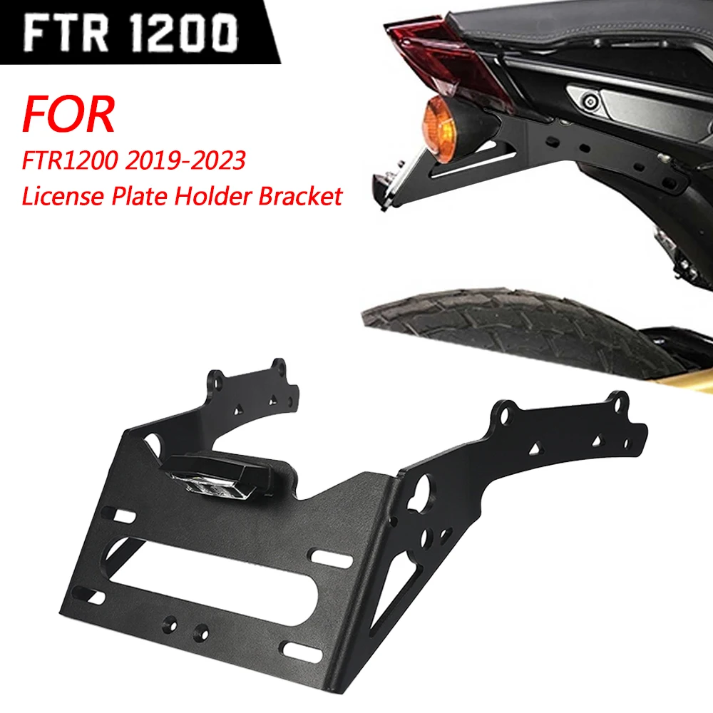 

2023 New Motorcycle License Plate Holder Bracket Rear Tail Tidy Fender Eliminator Kit For Indian FTR1200 FTR 1200 2019-2021 2022