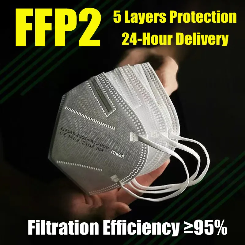 Маски FPP2 многоразовые для взрослых Maskffp2 CE KN95 одобренные FFP2 гигиенические маски с