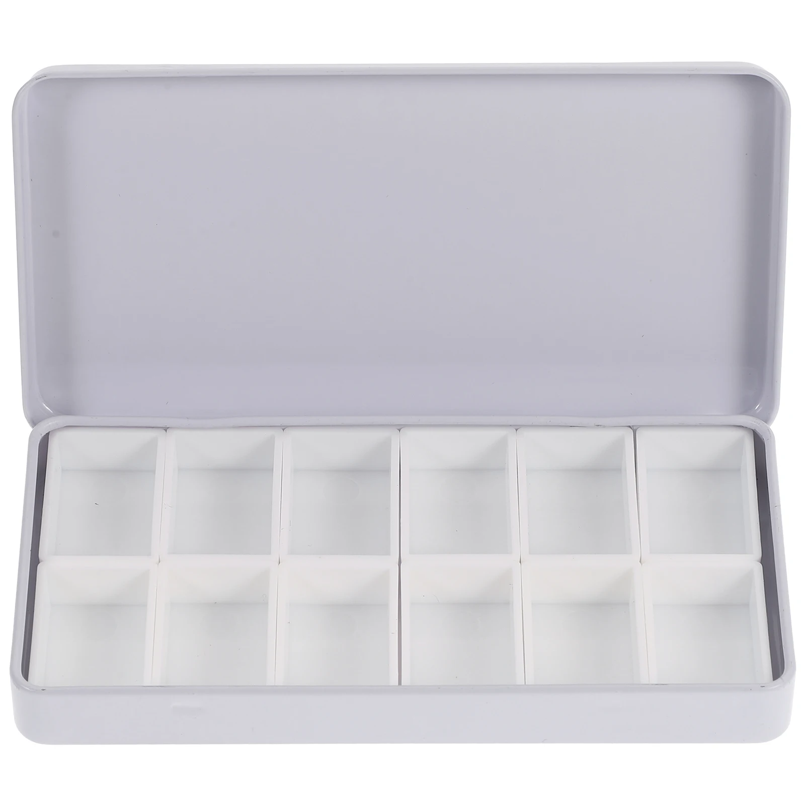 Empty Watercolor Paint Grid Pans Acrylic Oil Paints Tray Iron Storage Box Artists Palette Art Supplies paint tray color palette watercolor palette watercolor paint pans paint pots 12/21/24/45 Grids