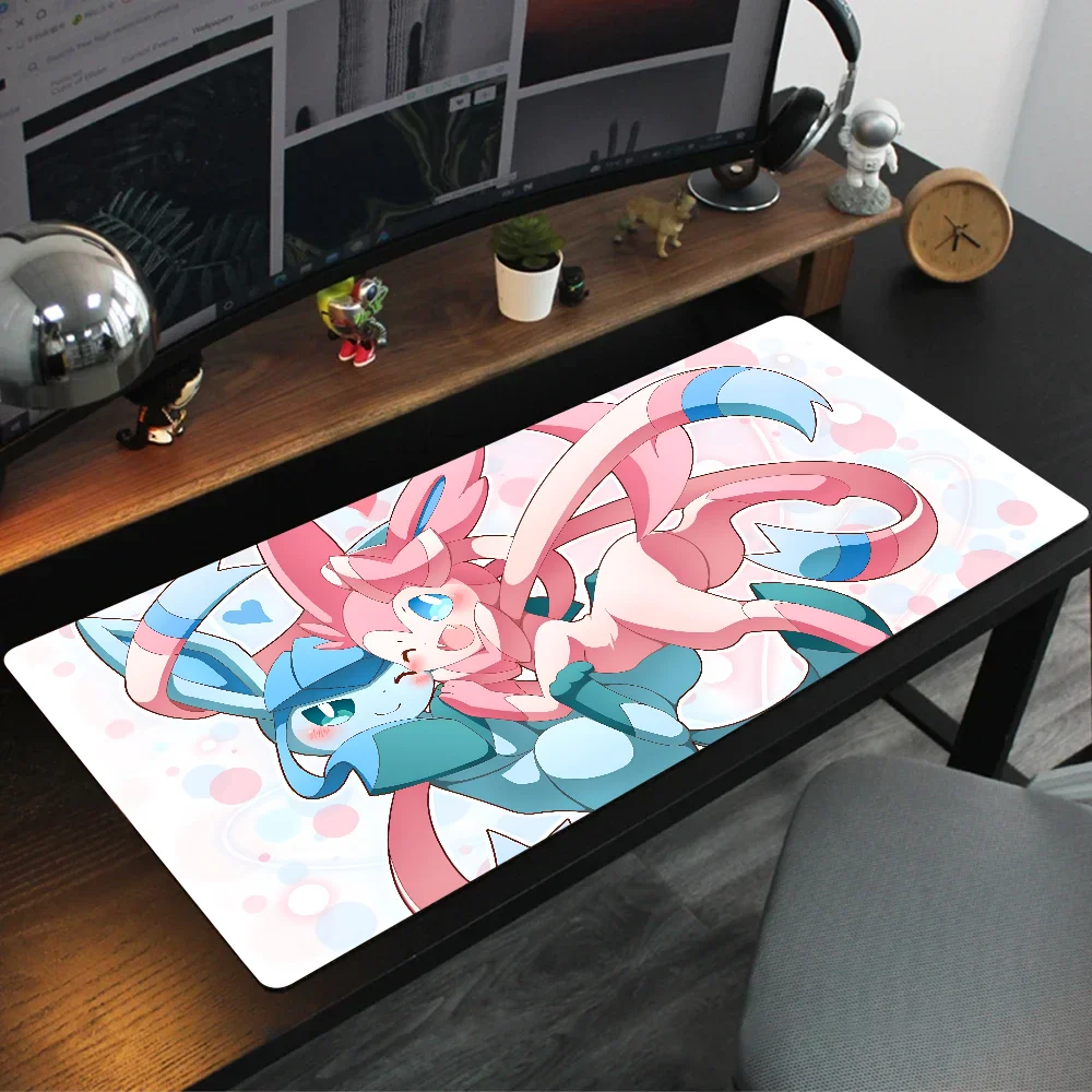 1pc E-Eevee P-Pokemon Pad Mouse Mat Desk Mat With Pad Gaming Accessories Prime Gaming XXL 5