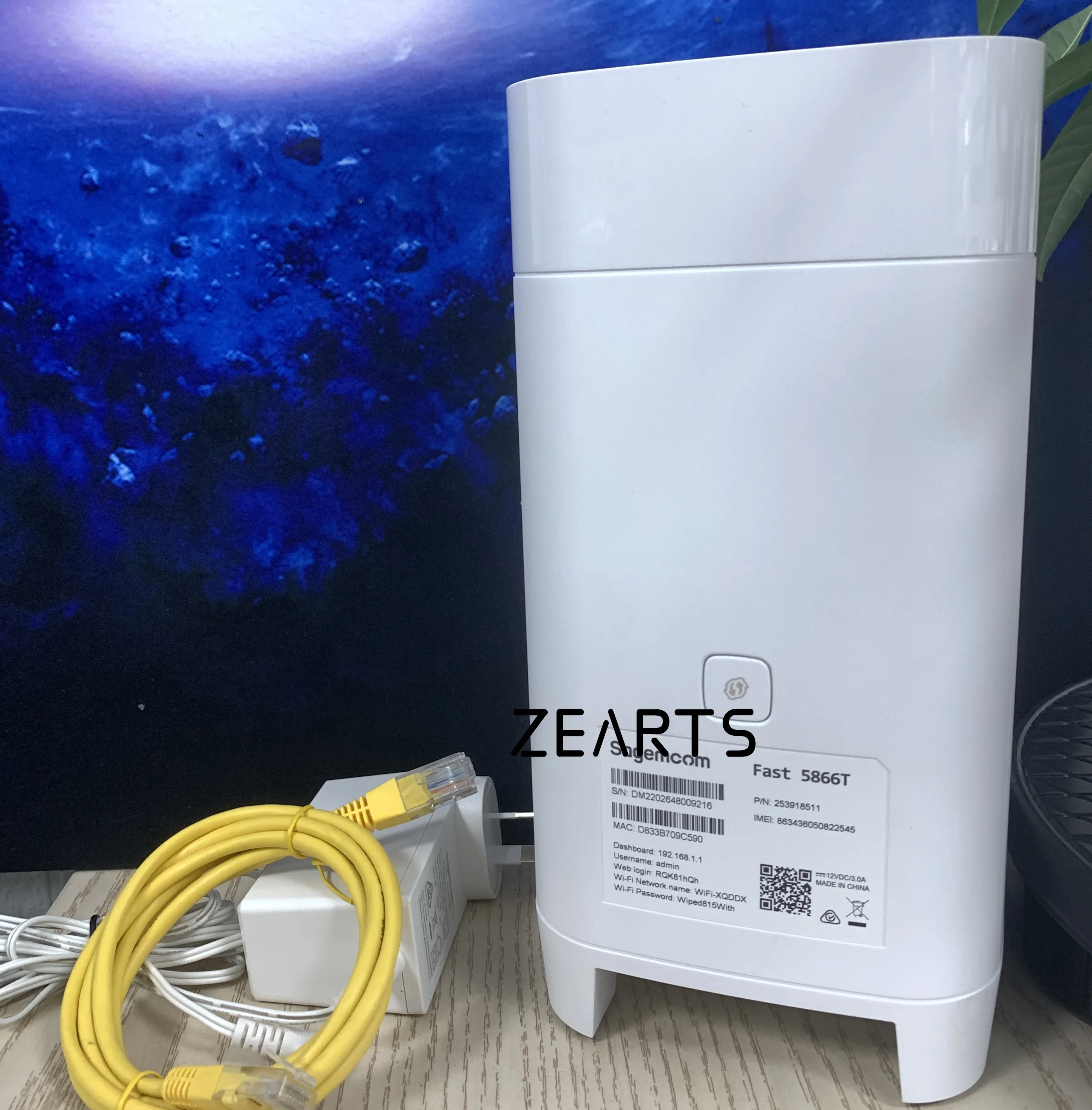 Unlocked Sagemcom 5G Modem 5866t 4G LTE Cat20 WiFi 6 5G Wireless Broadband Gateway Router