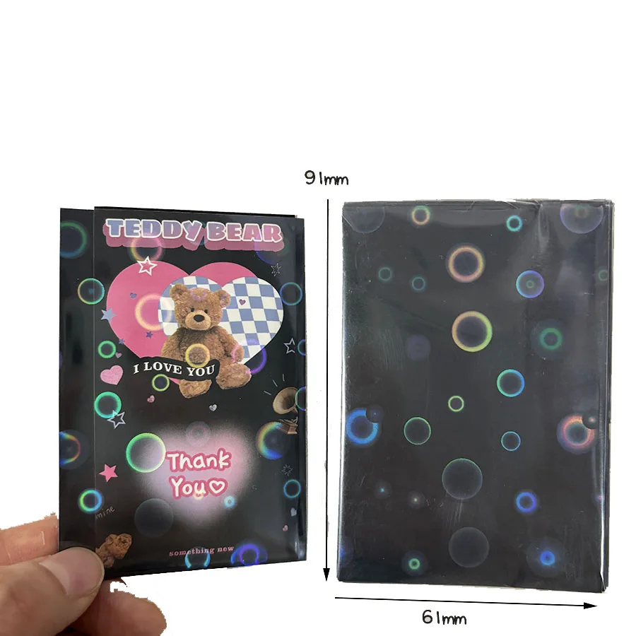 Sharkbang 50pcs/Lot Holo Card Sleeves 61x91mm Bubble Series PP Kpop Holders For Postcards Films Game Cards Photocard Protector 2