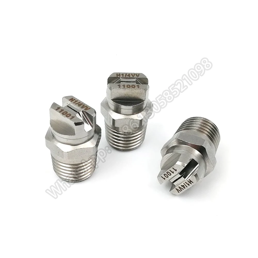 1/4" Stainless Steel Industrial Fan Flat Spray Nozzle,HVV HU Jet Flat Fan Spray Nozzle,car washing, Spray Tip 4