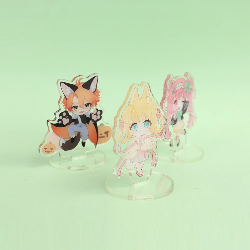 Personalized Anime Character Cartoon Acrylic Stand Custom Transparent Printing Souvenir Birthday Gift Pet Cat Dog Keychain