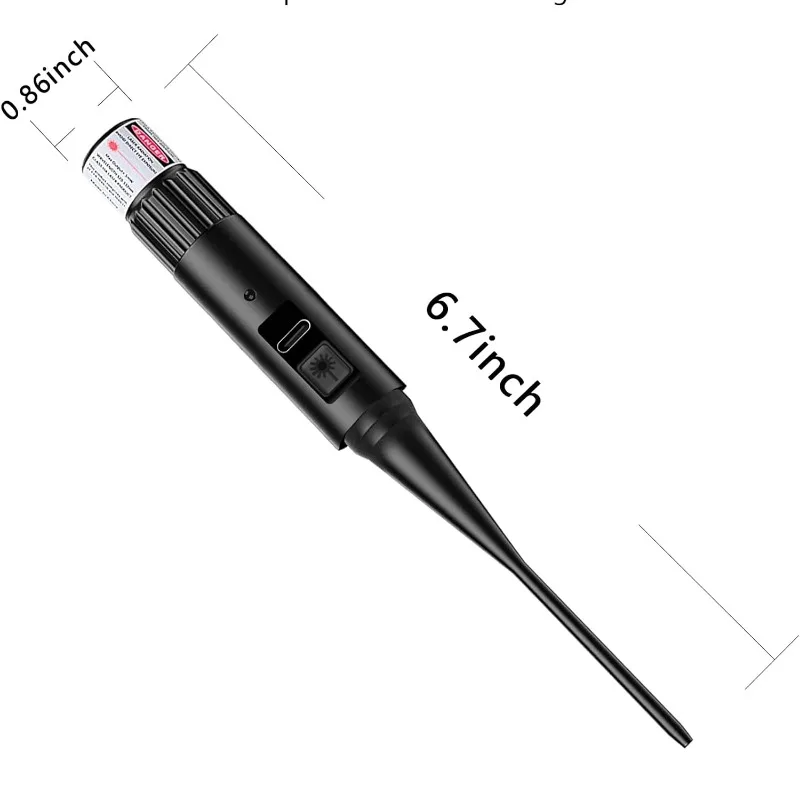 Rechargeable Laser Boresighter .17 .177 .22LR to 12GA Caliber Hunting Collimator