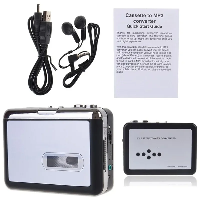 USB Cassette Tape Music Audio Player to MP3 Converter USB Cassette Player Capture Recorder to USB Flash Drive No PC