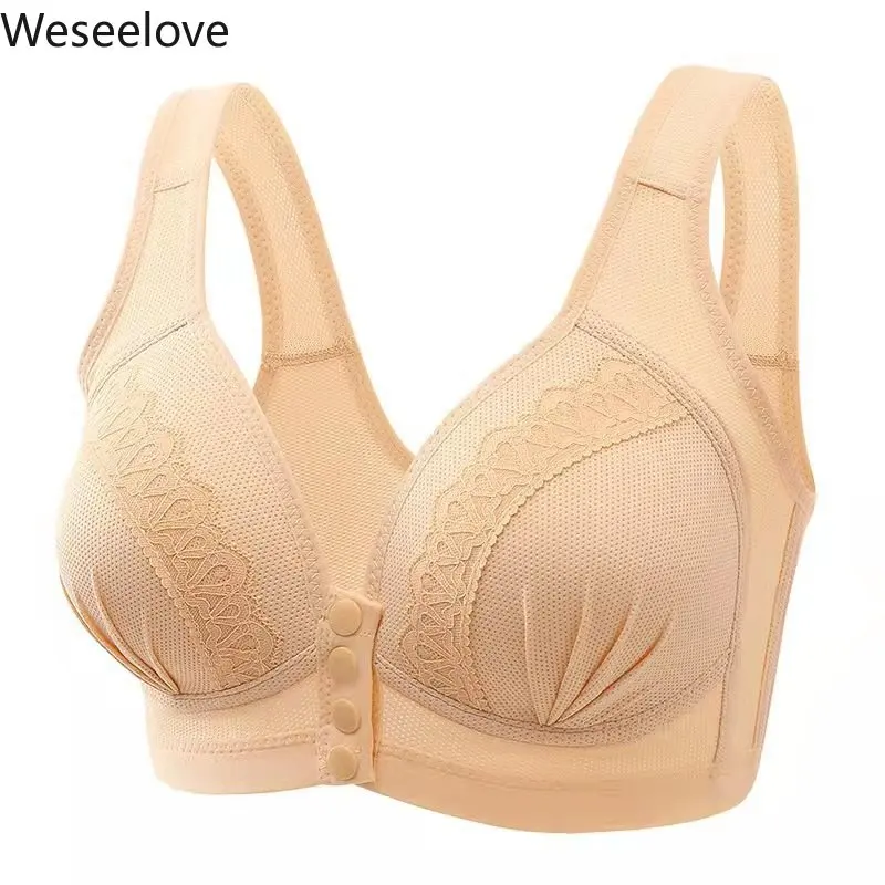 Sexy Front Closure Bra Women Front Fastening Bra Wireless Bras For Women  Push Up Lingerie Plus Size Brassiere No Steel Ring Bra - Bras - AliExpress