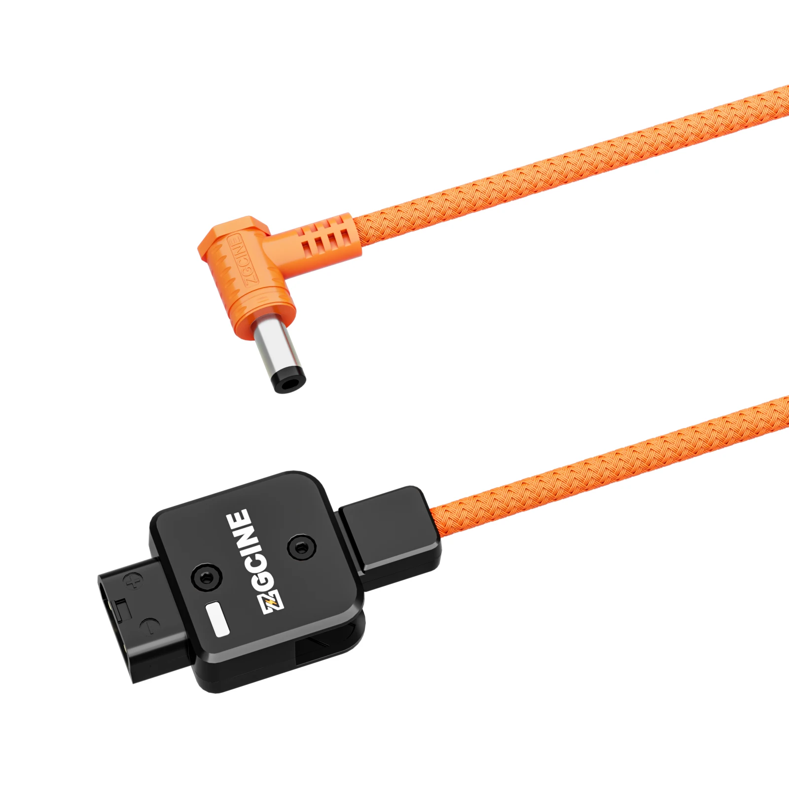 ZGCINE D-Tap-DC 전원 케이블 5.5*2.5(편조 와이어)180 ° 회전 가능, 카메라/모니터/조명에 전원을 공급하는 외부 D-Tap 배터리