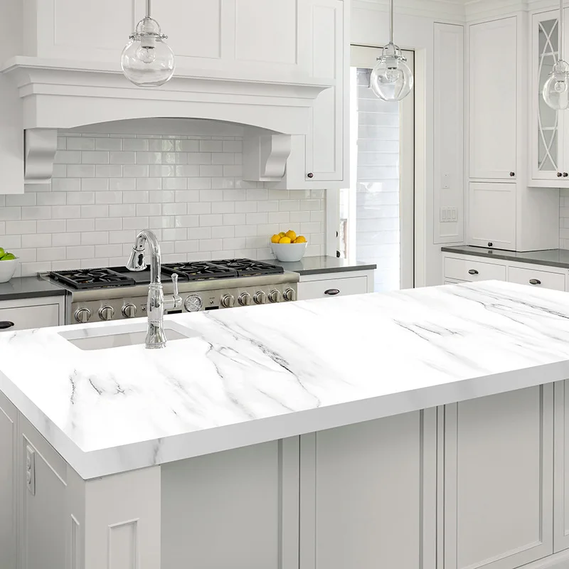 Kitchen Cabinets Oil-proof Marbre Self Adhesive Wallpaper Waterproof Moisture-proof Contact Paper Tegel Renovate Stickers Living