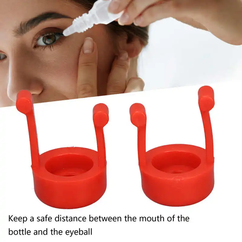 2 Pcs Autodrop Eye Guide Hygienic Portable Silicone Eye Drop Bottle