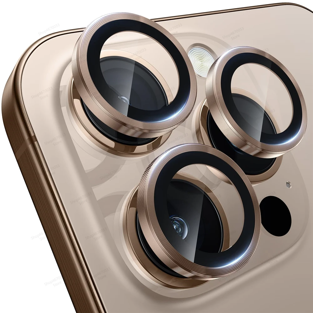 Premium Metal Camera Lens Protector with Tempered Glass Film