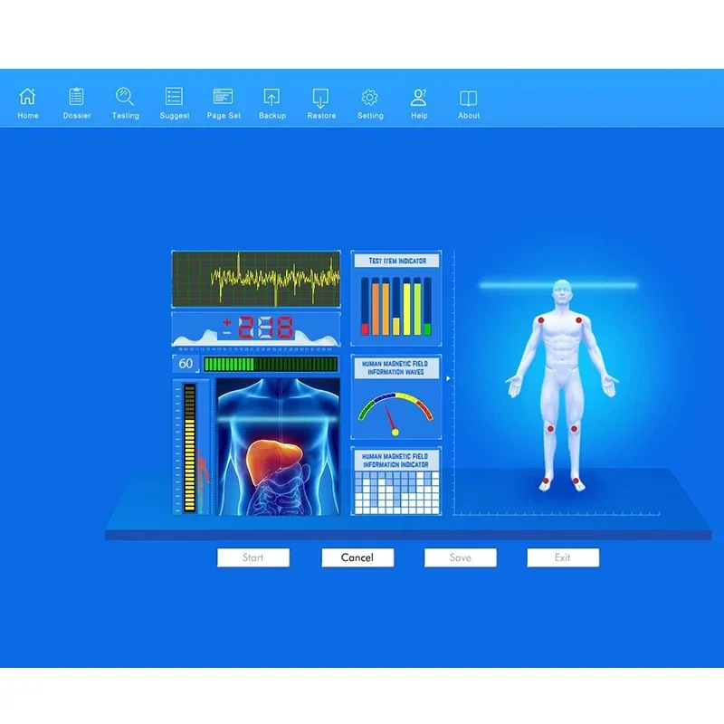 Body Health Analyzer 10G Quantum Magnetic Resonance Analyzer Hand Touch