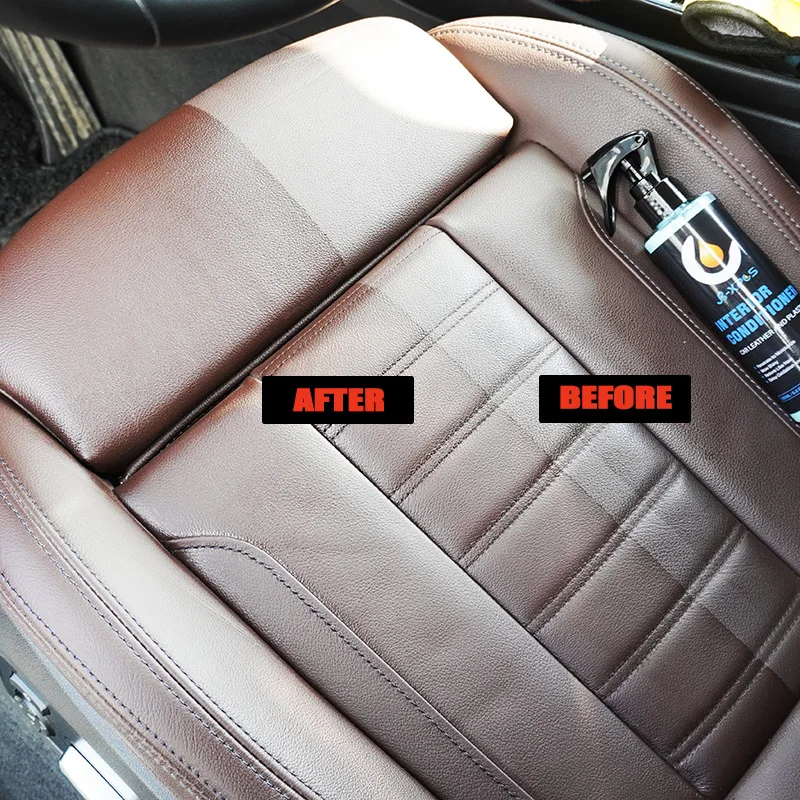 Plastic Leather Restorer plastic restorer Interior Trim Conditioner Polish Shine Cleaner Restore New Black Color Fading Repair Car Care Detail