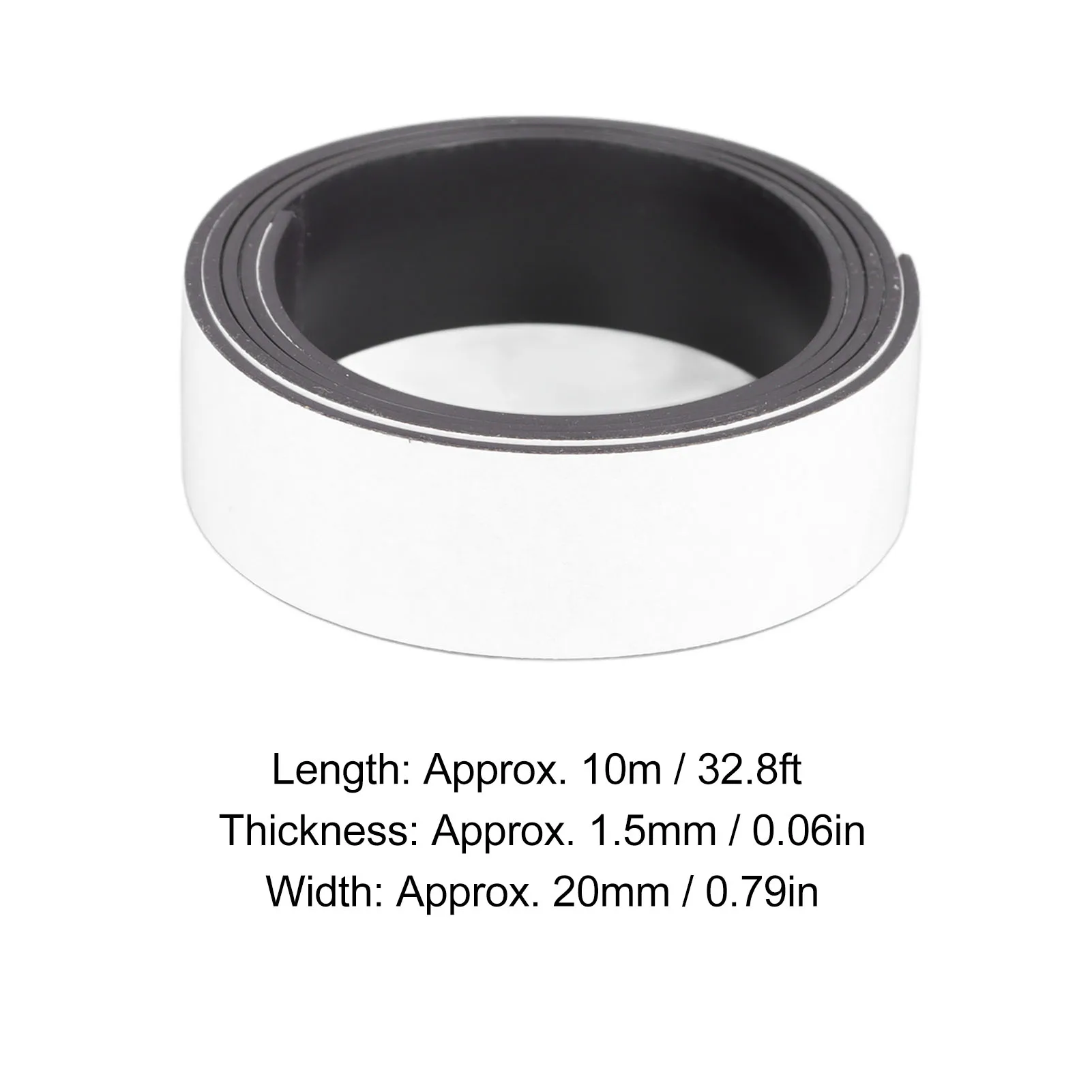 10m Magnetic Tape Roll Soft Self Adhesive Easy Cut Magnetic Strip for Handicrafts DIY Projects Self Adhesive Magnetic Strip