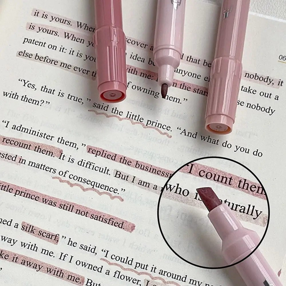 4-Farbiger Doppelkopf-Textmarker mit Farbverlauf, Schreibwaren-Highlighter, Lernpreis-Zeichenstift, Farbmarker, Notizbuch-Stift – Detail 6