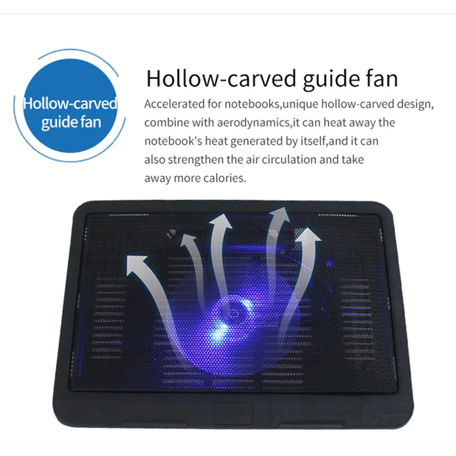 N19 노트북 쿨러 팬 미끄럼 방지 디자인 조절 가능한 편안한 각도 금속 방열 노트북 냉각 팬
