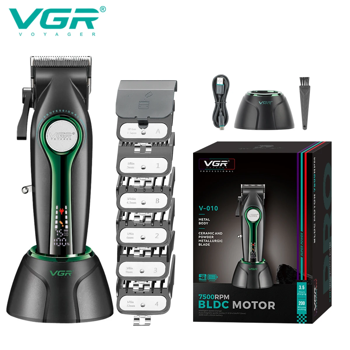 ماكينة قص الشعر الاحترافية VGR V-010 V-993 بقوة قو...