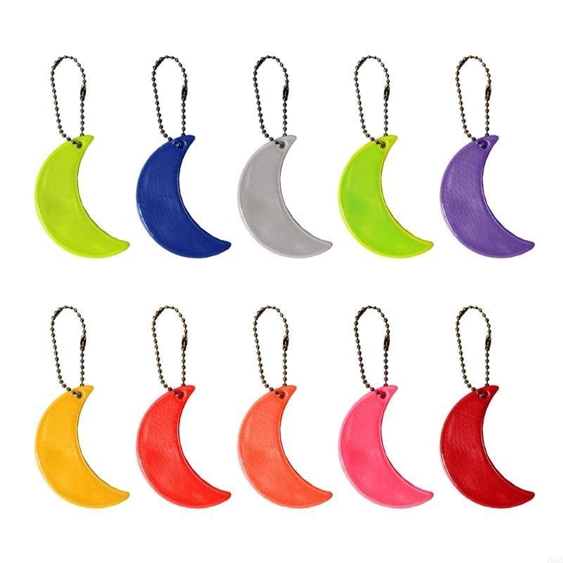 Y55A Pendant Bag Keychain Night High-gloss Marker Reflective Hanger Keychain Walking