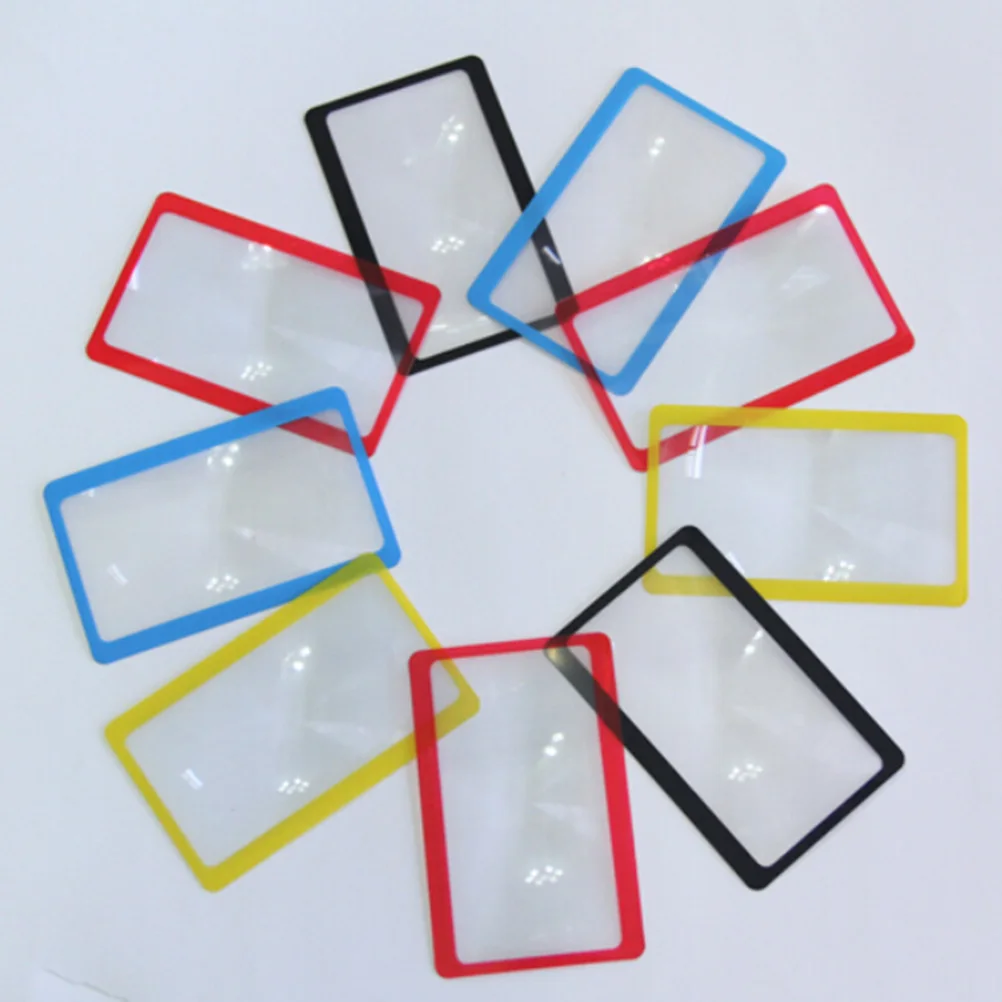 

3X Reading Credit Card Pocket PVC Magnifier Magnifying Tool Wallet Clip Loupe Lens For Reading Color Random