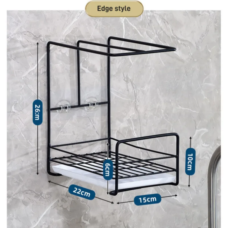 Kitchen rags thickened shelf wall-mounted towel draining rack countertop kitchen supplies dual-purpose all-in-one organizer