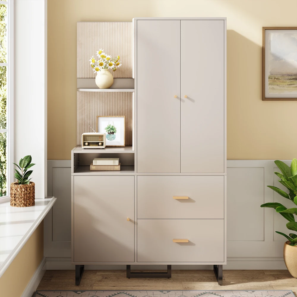Kompakte Kleiderschränke, Flur-Kleiderschränke, Bodenschrank, Wandschrank, Regal, Boden- und Flur-Kleiderschrank mit gepolsterten Paneelen, Schuhschrank – Detail 16
